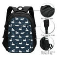 thumbnail image 3 of Salouo Cartoon Swan Pattern Extra Large Travel Laptop,Backpack with USB Charging Port College Backpack Business Work Bag Casual Daypack Fits for Men & Women, 3 of 7