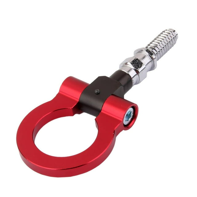 Almencla EU Aluminum Anodized Front Or Rear Racing Screw-on Tow Hook Trailer Red