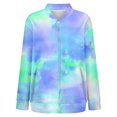 thumbnail image 4 of Vinsonshop Women Bomber Jacket Womens Zip Up Jacket Womens Jackets Casual Outerwear Zip Up Jackets for Women Outerwear for Women Womens Coats and Jackets Mint Green XL, 4 of 7