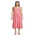 thumbnail image 1 of CHUANK Time & Tru Women‘s Tie Back Midi Dress, 1 of 5