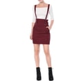 thumbnail image 5 of INSPIRE CHIC Women's High Waist Straight Braces Suspender Skirts XS Burgundy, 5 of 8