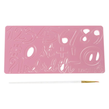 

Cake Tool Acrylic Alphabet Number Embossed Cutter Mold Cookie Cutter Stamp with Brush Fondant Cake Decorating Tools