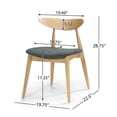 thumbnail image 2 of Harper & Bright Designs 5 Pieces Minimalist Dining Set, Rubberwood Dining Table with 4 Ergonomic Chairs Chairs for Kitchen Small Place, Natural+Grey,White Oak, 2 of 20