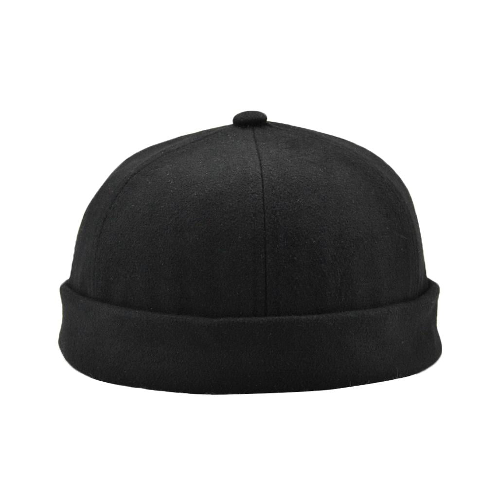 Ez-sofei Mens Retro Chinese Style Rolled Cuff Skull Caps Brimless Beanie Hat