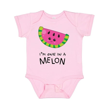 

Inktastic I m One in a Melon Cute Smiling Watermelon Gift Baby Boy or Baby Girl Bodysuit