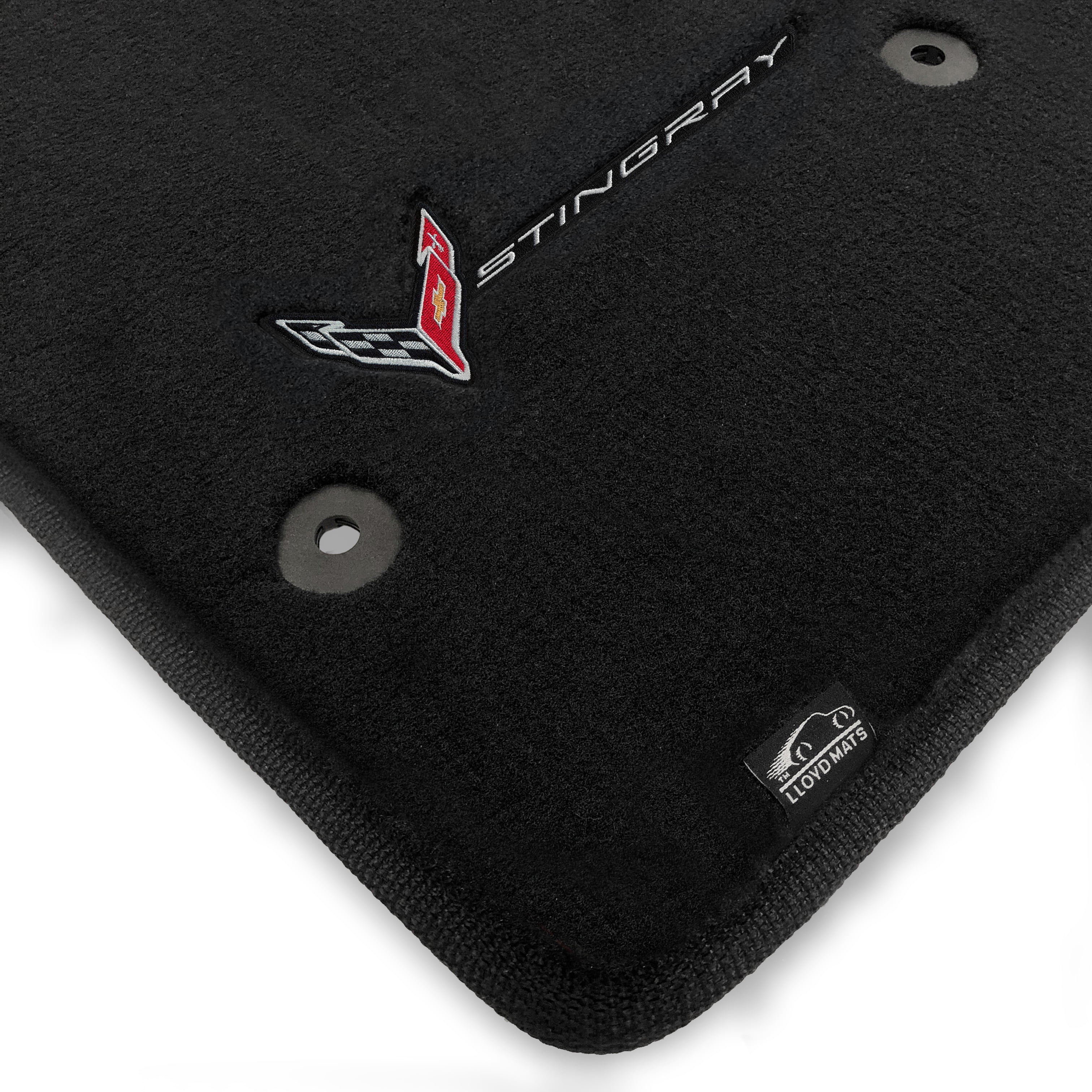 Lloyd Mats Custom Fit Floor Mats for Corvette C8 2020ON LogoMat 2Pc