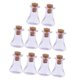 thumbnail image 3 of 10 piezas de collar de botella de deseos de corcho triangular, botella de vidrio, colgante artesanal, marrón, morado, código de modelo 21471, morado, 3 of 5