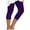 Purple, variant on Women's Capri Leggings - Summer Rhinestone High Waist Yoga Compression Pants