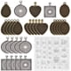 thumbnail image 1 of Moldes de resina de silicona para hacer joyas, moldes de resina epoxi, moldes de resina epoxi con 30 piezas de bandejas para colgantes, manualidades de bricolaje que incluyen cuadrado, redondo,, 1 of 6