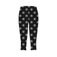 thumbnail image 5 of breaise Polka Dot Print Capri Leggings for Women Tummy Control Knee Length Yoga Pants High Waisted Stretchy Tights Lightweight Workout Cropped Trousers, 5 of 6