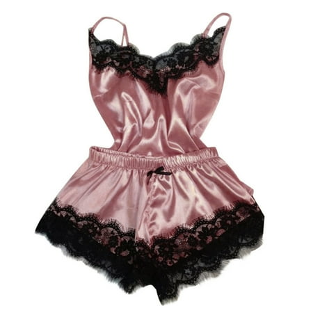 

Yedhsi Womens Sweetness Cami Set Lace Camisole Lingerie Nightwear Fashion Pajamas Lounge Sets
