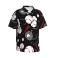 thumbnail image 2 of Men'S Button Down Shirts Baseball Hawaiian Short Sleeve Tropical T Shirts Small, 2 of 9