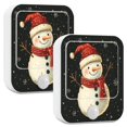 thumbnail image 2 of WOBOGO Snowman Wearing Red Hat on Black Background Night Light Lamp with Smart Sensor Dusk to Dawn Sensor 0.6W Plug-in 2-Pack, 2 of 7