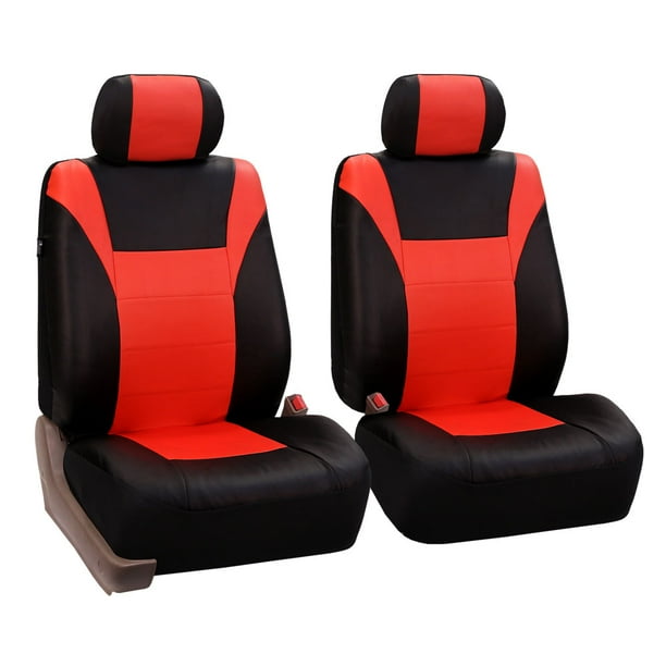 FH Group PU Leather Racing Car Seat Covers for Sedan, SUV, Van, Truck