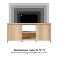 thumbnail image 5 of Scandinavian Reeded TV Stand with Storage for up to 70" TVs, Coastal Oak, 5 of 17