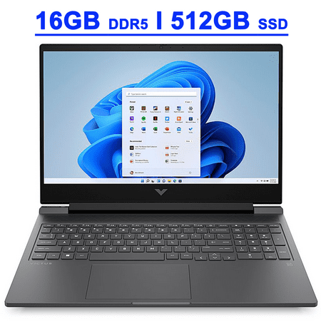 HP Victus 16 Premium Gaming Laptop 16.1" QHD IPS 240Hz AMD 8-Core Ryzen 7 7840HS Processor 16GB DDR5 512GB SSD GeForce RTX 4060 8GB Graphic Backlit USB-C Fast Charging B&O FHD Webcam Win11 Black