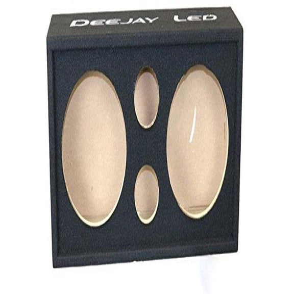 Deejay LED Twin Empty Enclosure for 2x 10" Woofer and 2x Tweeter, Black