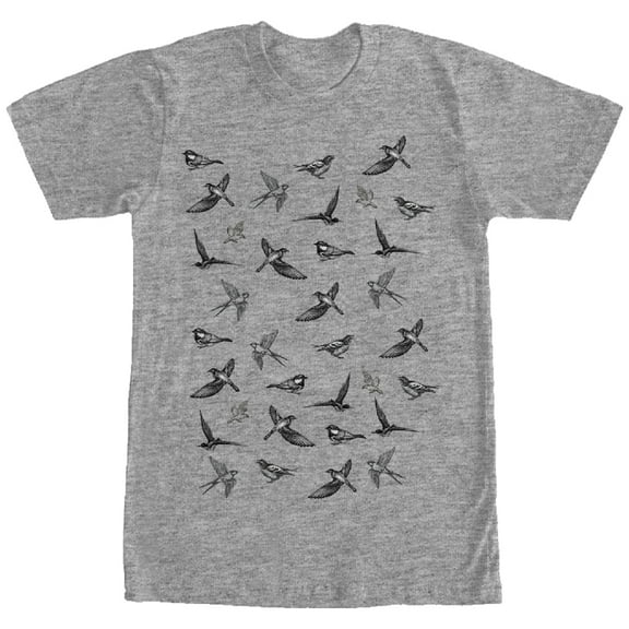 Men's Lost Gods Birds in Flight Graphic Tee Athletic Heather X Large