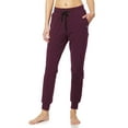 thumbnail image 2 of BALEAF Womens Sweatpants Cotton Joggers with Pockets Lounge Sweat Pants Tapered Casual Running Workout Yoga Burgundy Size L, 2 of 6