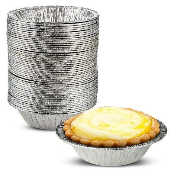 Aluminum Pie Pan 5" - Disposable Tart Pan (Pack of 50) - Made in the USA