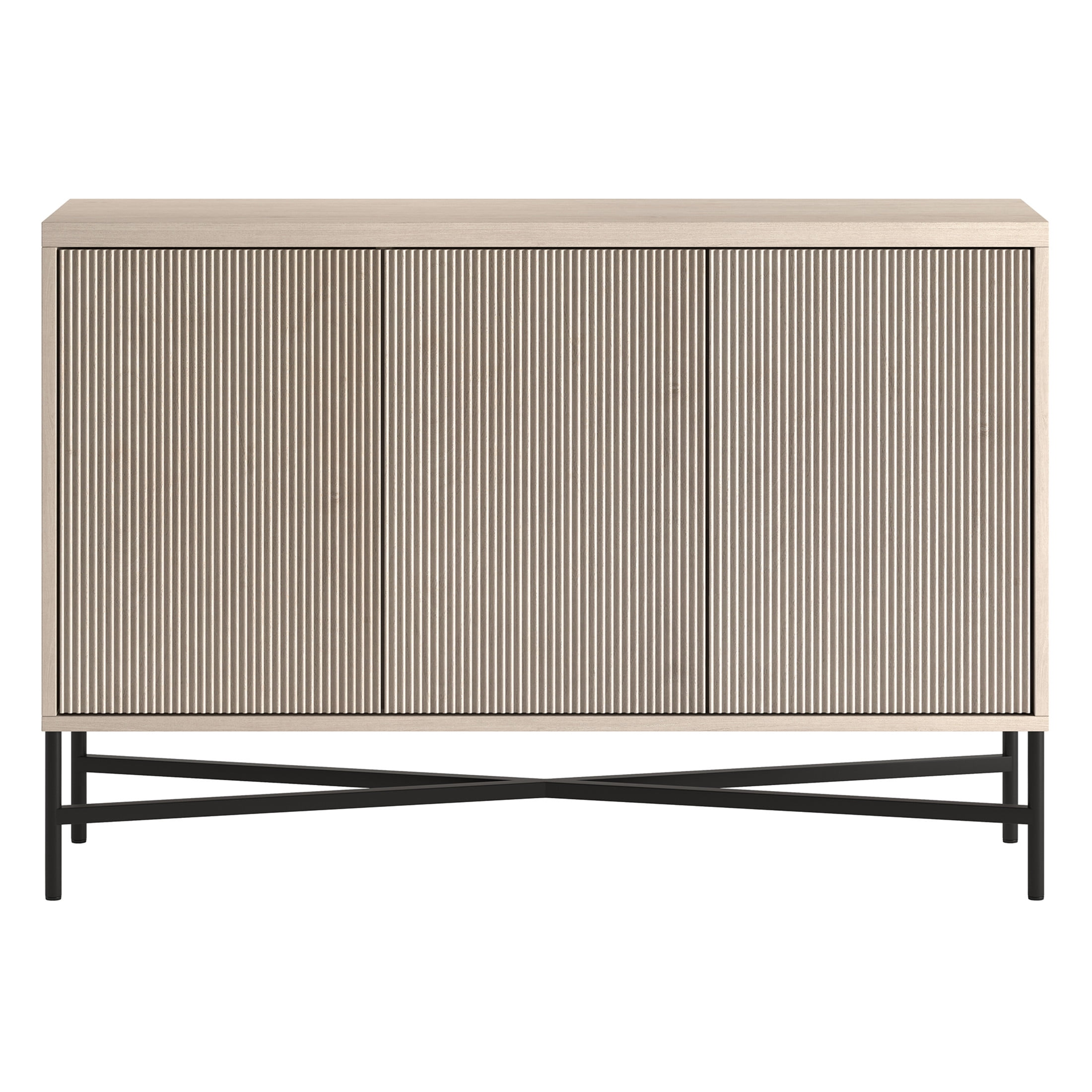 Evelyn&Zoe Brighton 48" Wide Rectangular Buffet Table, Alder White
