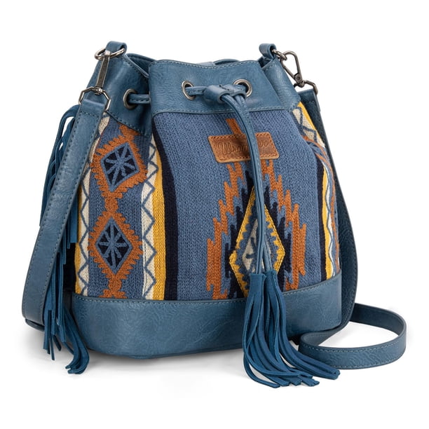 Bolso Hobo Montana West Wrangler Aztec Bucket de piel vegana