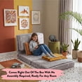 thumbnail image 2 of Room Revival Ultra Soft Suede 3 Position Convertible Lounge Flip Chair, Silver, 2 of 6