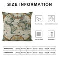 thumbnail image 5 of Patifu World Map Graphic Decorative Cushion Throw Pillow Cover for Home Couch Living Room Bed Sofa - Short Plush Material 20x20in, 5 of 5