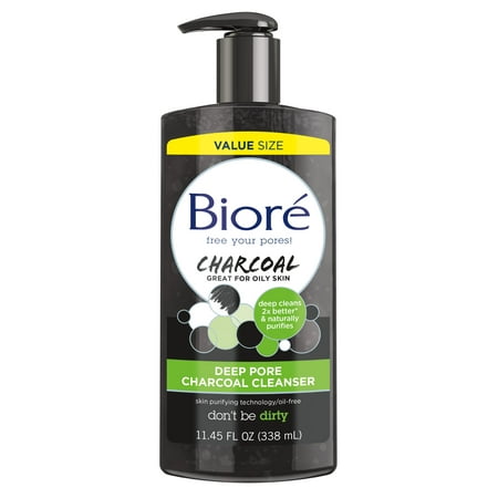 Biore Deep Pore Charcoal Cleanser for Oily Skin (Best Beauty Regimen For Oily Skin)