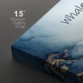 thumbnail image 4 of wall26 Canvas Print Wall Art Set Gold Blue Ocean Whale Seahorse Jellyfish Nature Animals Illustrations Realism Rustic Landscape Colorful for Living Room, Bedroom, Office - 24"x36" x 3, 4 of 5