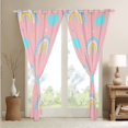 thumbnail image 4 of Kawaii Rainbow Cozy 30%-50% Blackout Curtains With Playful Clouds Boho Stars Print, Cartoon Style Rainbow Design Curtains & Drapes Room D茅cor, 52''Wx63''L, Pink, 4 of 6