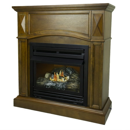 Pleasant Hearth 36 in. Natural Gas Compact Heritage Vent Free Fireplace System 20,000