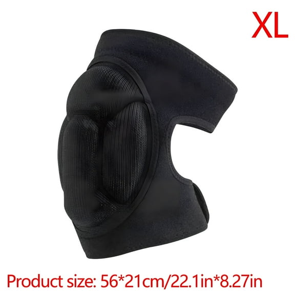 TELOLY Adult Knee Pads for Gardening, Collision Avoidance Kneepads with Thick EVA Foam, for Construction Work, Volleyball, Football Dance Knee Sleeve, Black