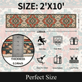 thumbnail image 3 of Runner Rugs for Hallway, 2x10 Washable Soft Non Slip Floor Rugs for Kitchen, Modern Mat for Living Room Bedroom Entryway Red & Green, 3 of 7