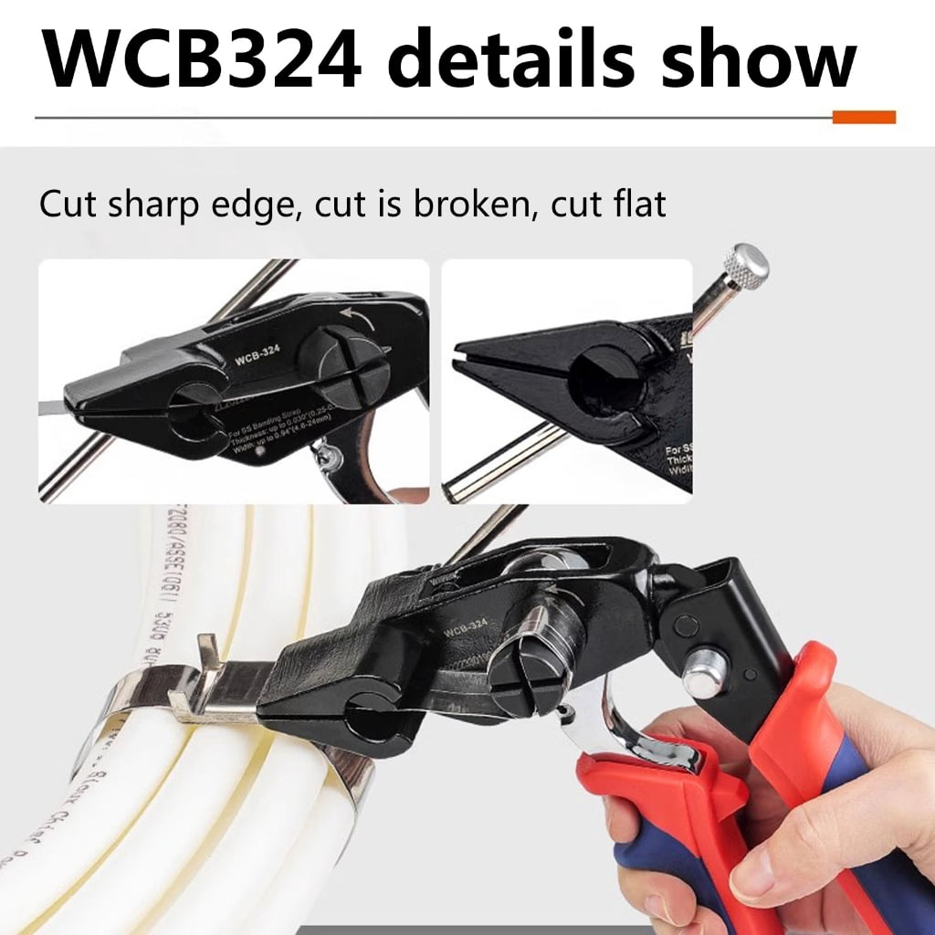 MOMOJIA Effective Steel Cable Tie Guns Metal Zips Tie Tightener Tensioning Cutting Tool