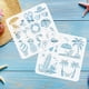 thumbnail image 4 of 2 plantillas de playa veraniegas para pintar, 30 x 30 cm, reutilizables, con palmeras, ideales para manualidades y decoración playera., 4 of 7