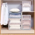 thumbnail image 6 of Frogued Household Plastic Transparent Stackable Drawer Storage Box Container Organizer (White,XL), 6 of 13