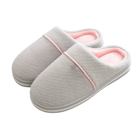 

GEZHEN Winter Slippers for Home Use Men Wholesale Ins Japanese Style Simple Couple Plus Velvet Soft Stepping Feeling Warm Cotton Women Slippers Plush and with a Sense Of on Feces
