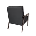 thumbnail image 5 of GDF Studio Zechariah Mid Century Fabric Tufted Club Chairs, Set of 2, Charcoal Gray and Walnut, 5 of 7