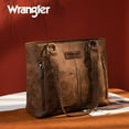 thumbnail image 4 of Wrangler Distressed Tote Bag for Women Western Purse Multi Pockets Handbags and Shoulder Bag, Braided-coffee Bean, 4 of 6