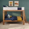 thumbnail image 2 of Max & Lily Mid-Century Modern Full Over Full Bunk Bed, White/Pecan, 2 of 10