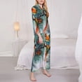 thumbnail image 3 of Fotbe Colorful Birds Pine Branch Pattern Long Sleeve Pajama Set for Women,Sleepwear Set,2-piece Loungewear Set,Soft PJs Comfy Nightwear with Pockets -XX-Large, 3 of 7