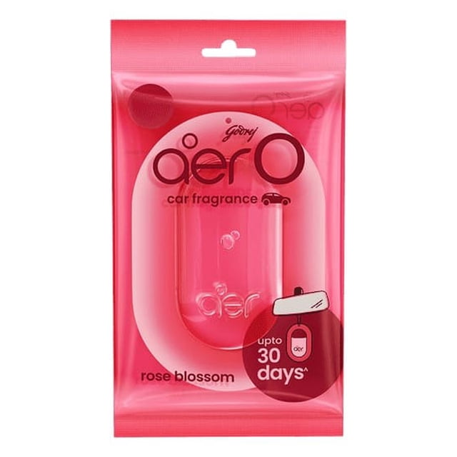 Godrej Aer-O Rose Blossom Car Freshener Diffuser, 7.5 g, Lasts Upto 30 Days, Air Freshener for Cars
