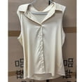 thumbnail image 7 of Vmvidoty Women's Summer Tops Dressy Casual Short Solid Color Sleeveless V Neck Buttons Blouses Shirts Khaki L, 7 of 7