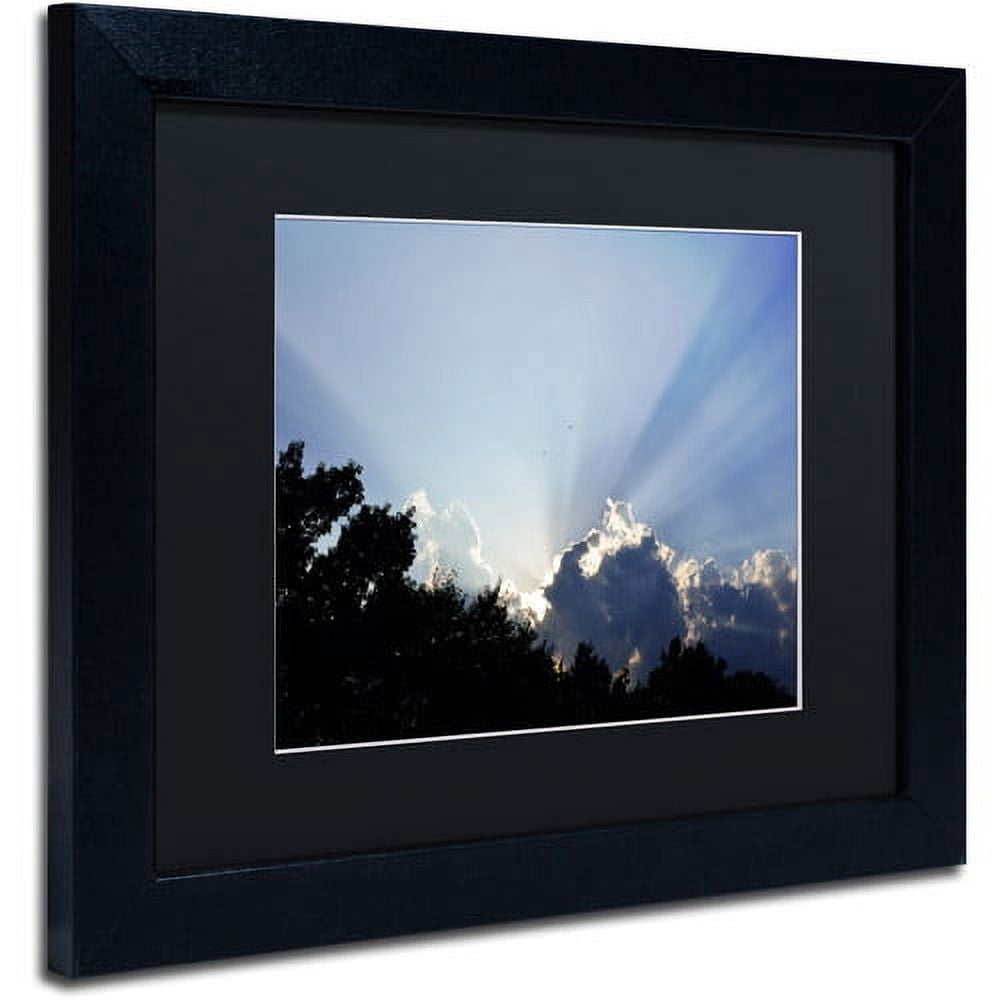 Trademark Fine Art "Inspirational Sky" Canvas Art by Kurt Shaffer Black Matte, Black Frame
