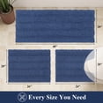 thumbnail image 2 of Ileading Ultra Soft Bathroom Rug Set 3 Pieces, Non Slip Thick Chenille Striped Bath Mat, Absorbent Plush Shaggy Bath Rugs for Bathroom, Haze Blue, 2 of 8