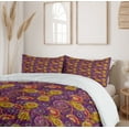 thumbnail image 6 of Ambesonne Vintage Duvet Cover Sets, Oriental Curvy Paisley, 2-Queen, Multicolor, 6 of 7