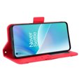 thumbnail image 5 of Case for OnePlus Nord 2T 5G Cover Adjustable Detachable Card Holder Magnetic closure Leather Wallet Case - Red, 5 of 5