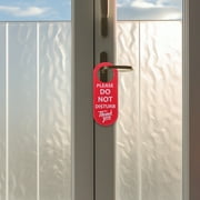 CCOCC Double Sided Do Not Disturb Door Sign, Durable Leather Hotel Doorknob Hanger, Privacy Hanging Board for Home, Office, and Hotel Room