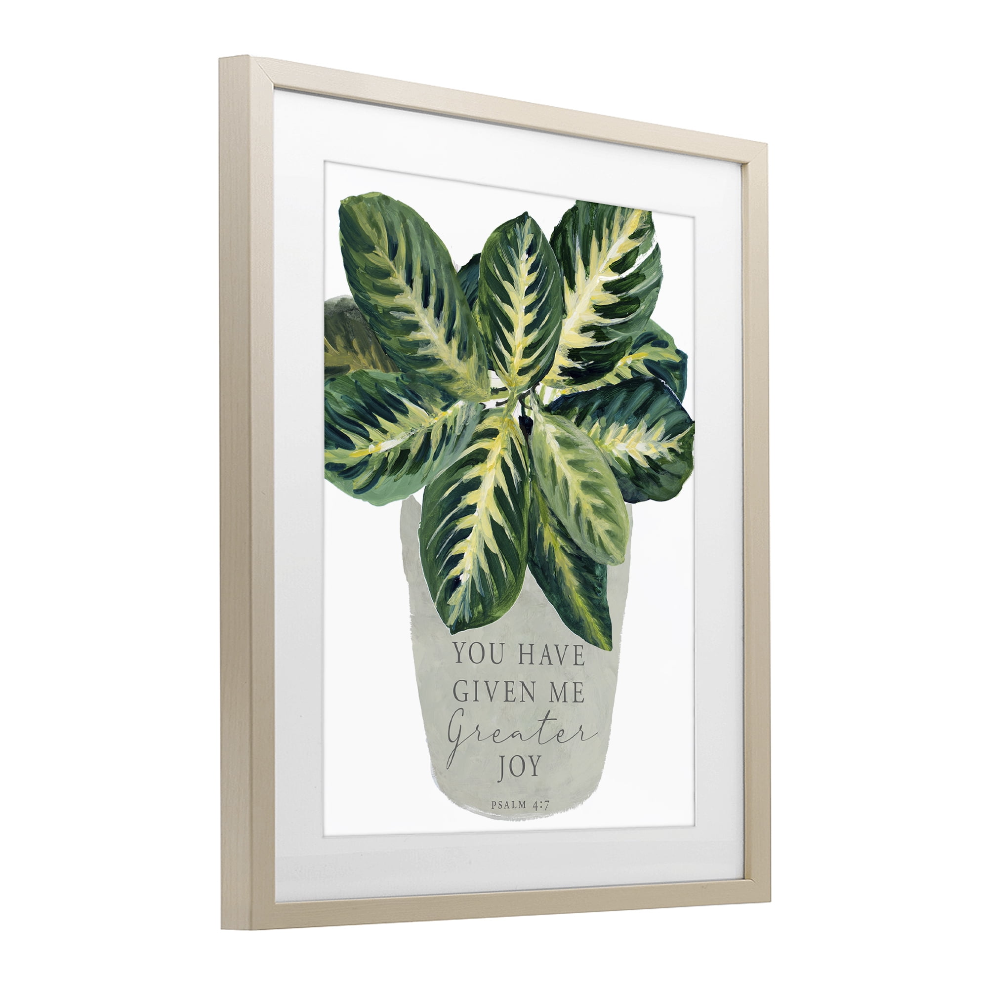 Stupell Industries Prayer & House Plant Birch Framed Print Under Glass, design by Lanie Loreth